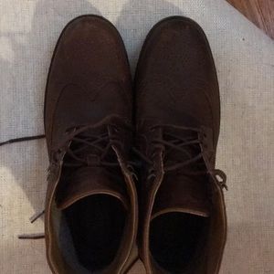 Men’s, winged tipped, lace up boots, Bass